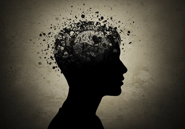 Mind on high alert after trauma, with lingering distress.