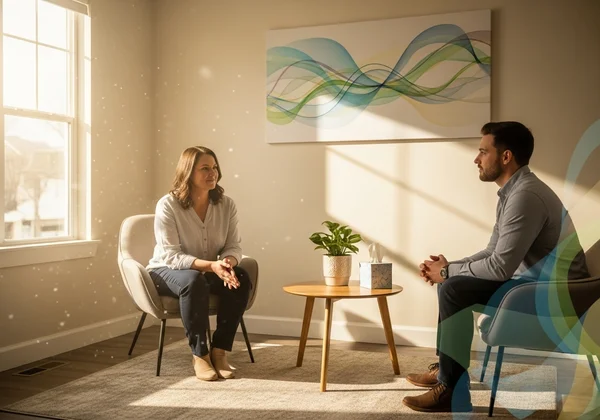 Therapy and support for PTSD recovery and healing.