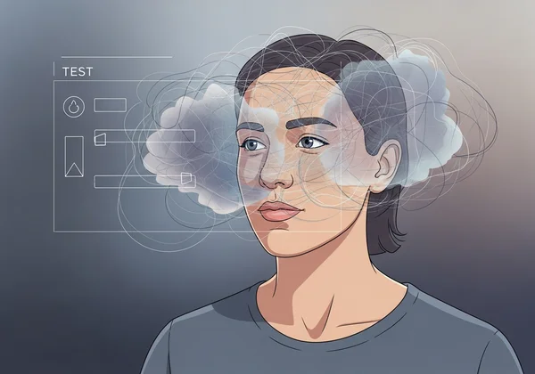 Person contemplating feelings, considering a PTSD test